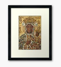 Our Lady of Czestochowa Bejeweled Picture Framed Print