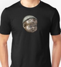 Creepy Doll Head Unisex T-Shirt