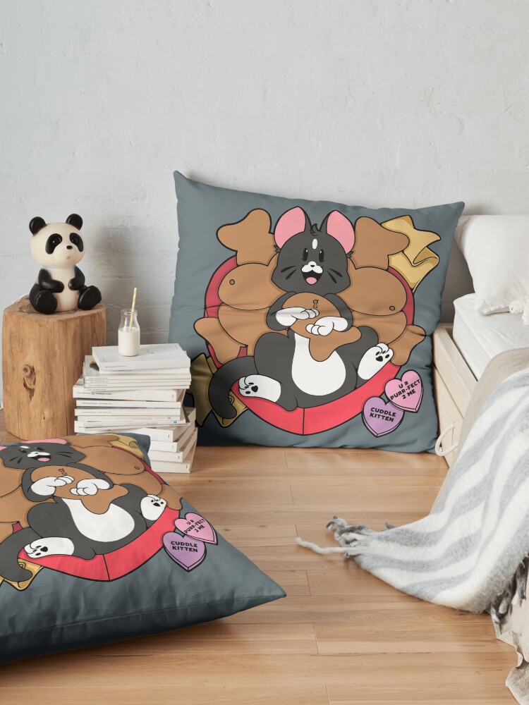 Alternate view of Valentines Box of Chocolates — Tuxedo Cat Floor Pillow