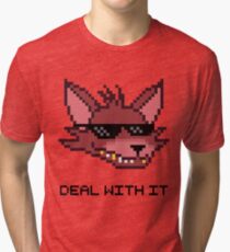 Five Nights at Freddy's - FNAF - Foxy - Deal With It Tri-blend T-Shirt