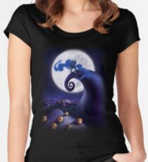 My Little Pony - MLP - Nightmare Before Christmas - Princess Luna's Lament Women's Fitted Scoop T-Shirt