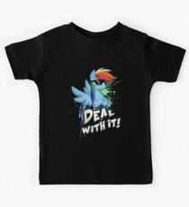 My Little Pony - MLP - Rainbow Dash - Deal With It Kids Tee
