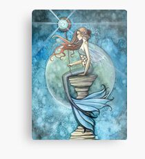 "Jade Moon" Mermaid Art by Molly Harrison Metal Print