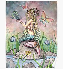 "Creekside Magic" Mermaid Art by Molly Harrison Poster