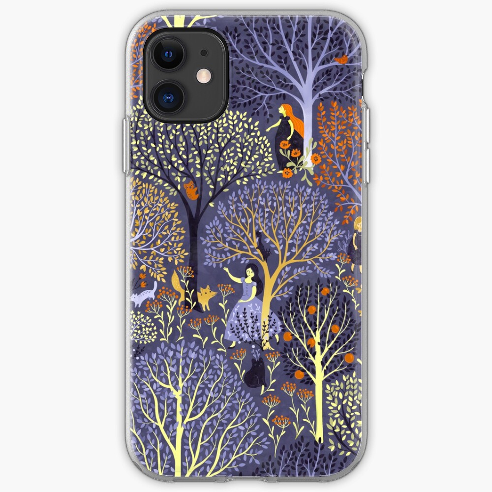 Magical Forest in blue iPhone Case & Cover