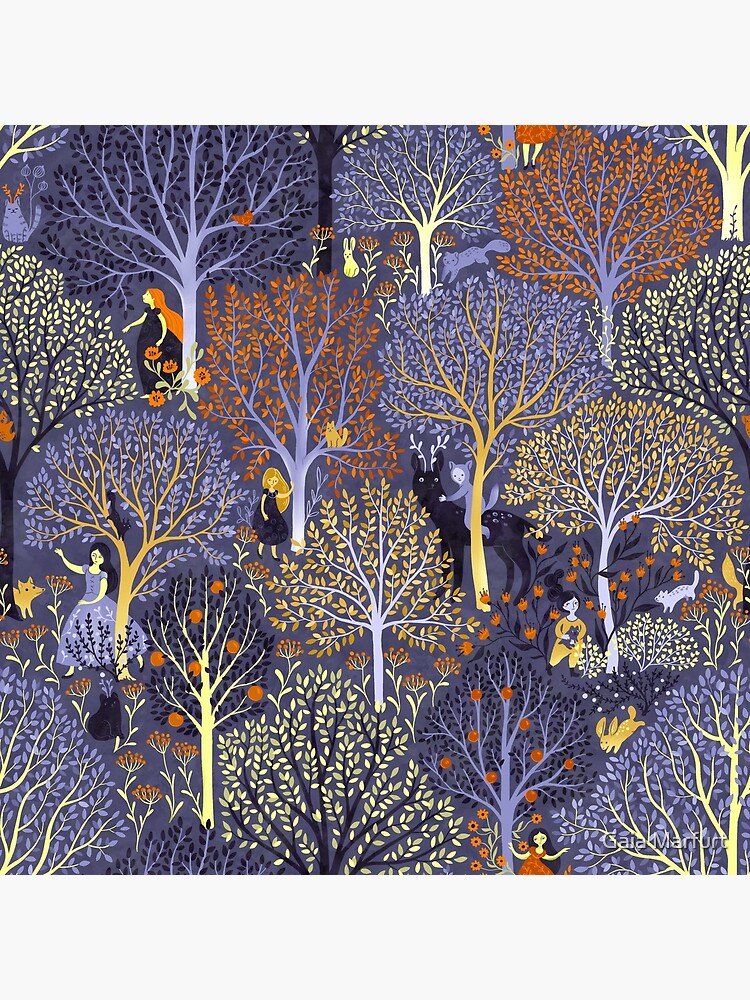 Magical Forest in blue by gaiamarfurt