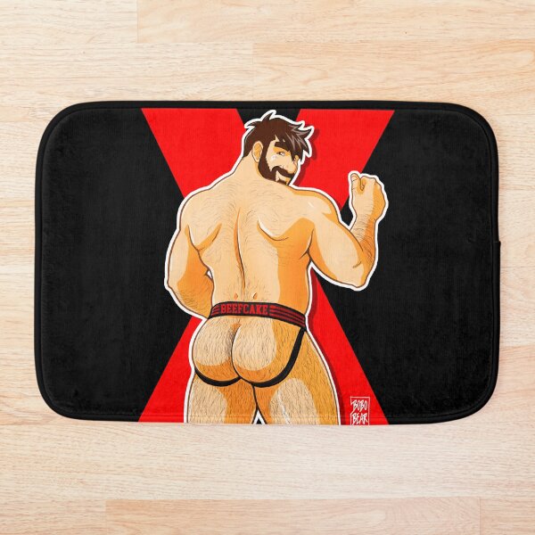 ADAM LIKES JOCKSTRAPS - RED Bath Mat