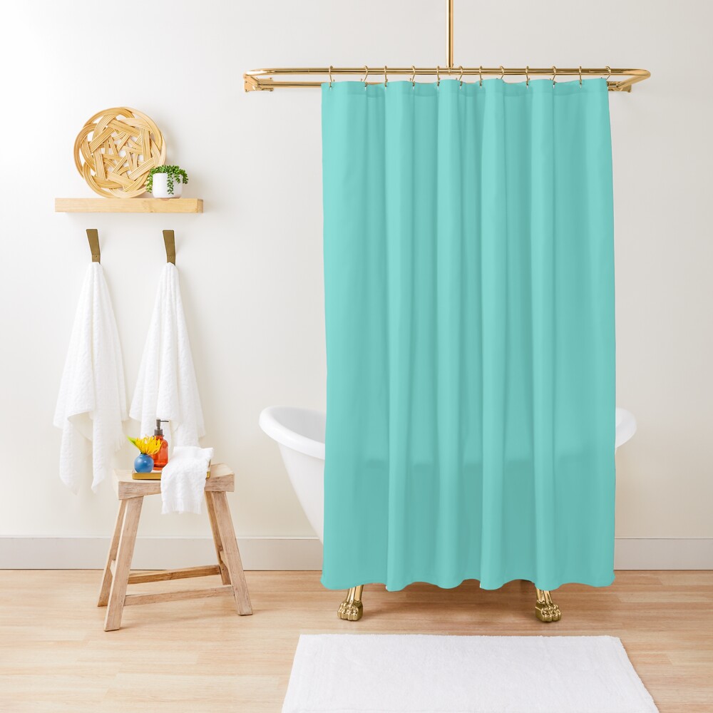 Genuine Tiffany Blue Solid Shower Curtain By Jonathonsnow
