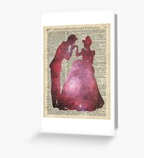 Prinz und Prinzessin Valentine Fairytale Space Stencil Grußkarte