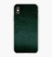 Dark green leather texture abstract iPhone Case