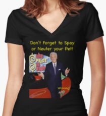 Bob Barker Spay or Neuter Your Pet Women's Fitted V-Neck T-Shirt