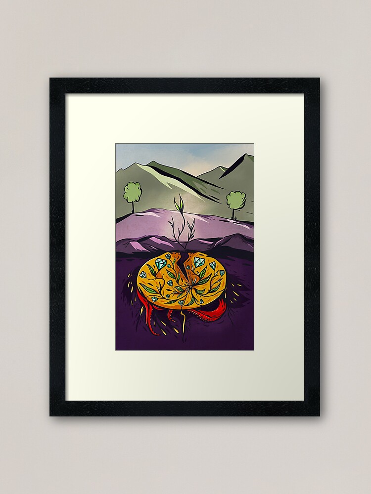 Alternate view of seed. Framed Art Print