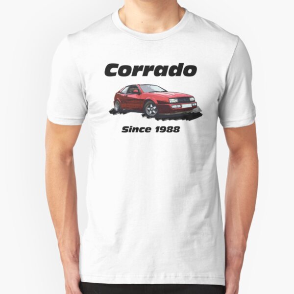 Corrado Since 1988 Modern Retro Rides Red Black Slim Fit T-Shirt