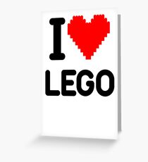 I Love LEGO Greeting Card