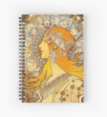 Alphonse Mucha - Zodiac Spiral Notebook