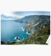 Slieve League sea cliffs in Co. Donegal Poster