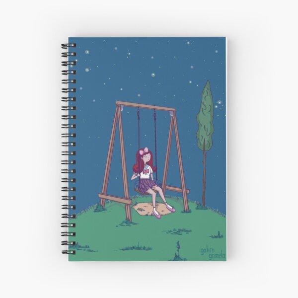 girl swinging Spiral Notebook