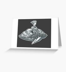 Faceless Girl in Ruffle Dress Greeting Card
