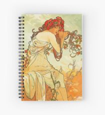Alphonse Mucha - Summer Spiral Notebook