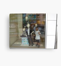 If this is the change room, how come people are staring? Canvas Print