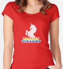Totally Straight Women's Fitted Scoop T-Shirt