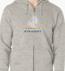 Völlig gerade Hoodie mit Reißverschluss