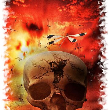 Artwork thumbnail, Flaming Skull by GothCardz