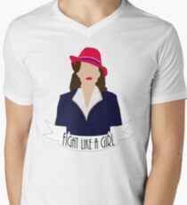P. Carter: "Fight like a Girl." Men's V-Neck T-Shirt