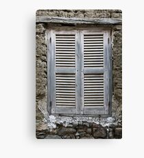 Old wood window Canvas Print
