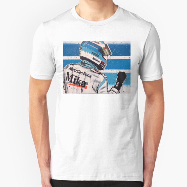 Mikka Hakkinen - McLaren graffiti painting by DRAutoArt Slim Fit T-Shirt