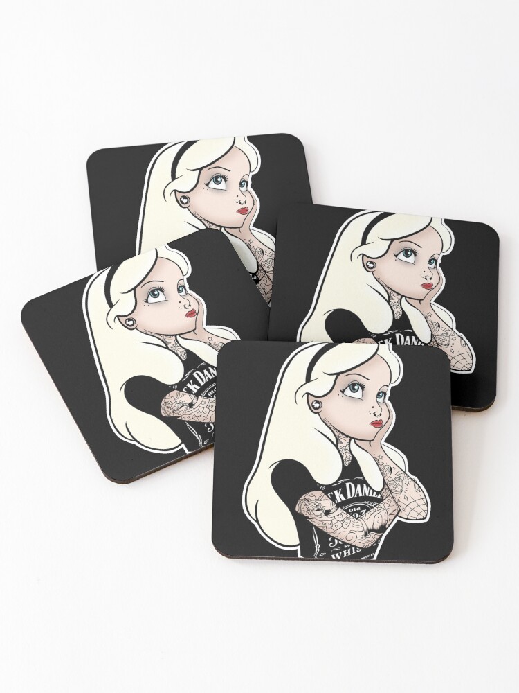 cork backed drinks mat // coaster og Alice In Wonderland You/'re Mad Bonkers.