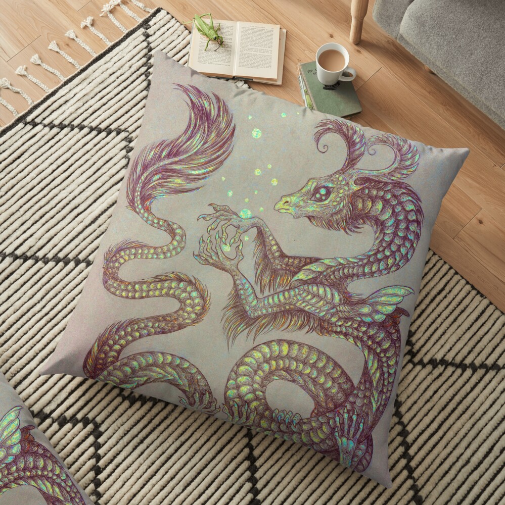 Moth Dragon Floor Pillow
