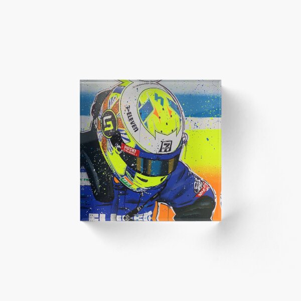 Lando Norris - McLaren graffiti painting by DRAutoArt Acrylic Block