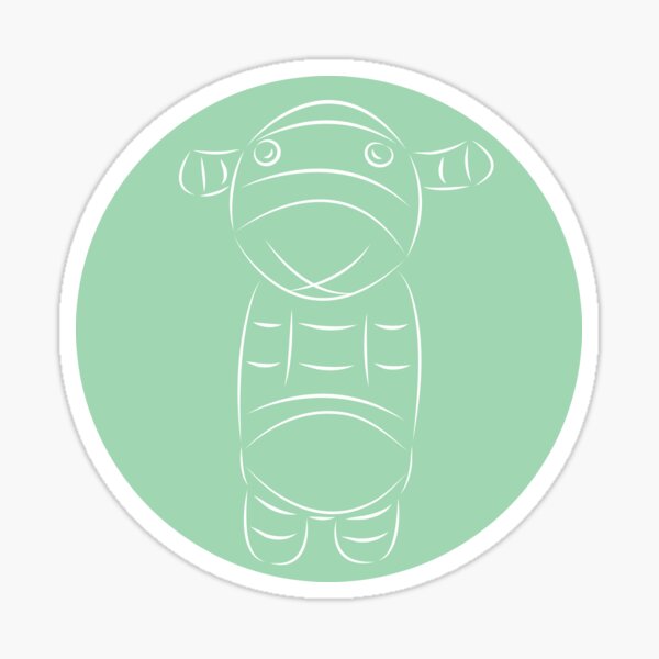 Sock Creature Silver Fern Sticker
