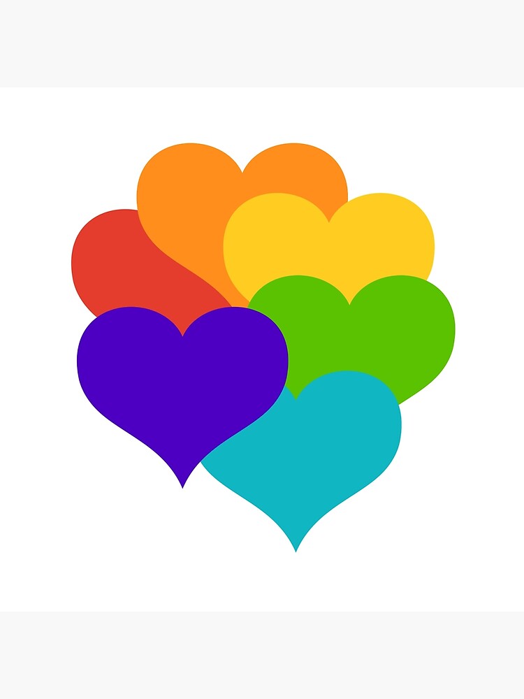 rainbow hearts by starchim01