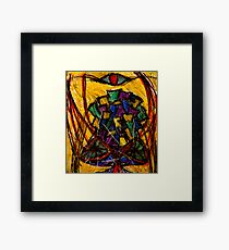 YIntrallion the encounterring (cup in the storm of the vortex of concept) Framed Print