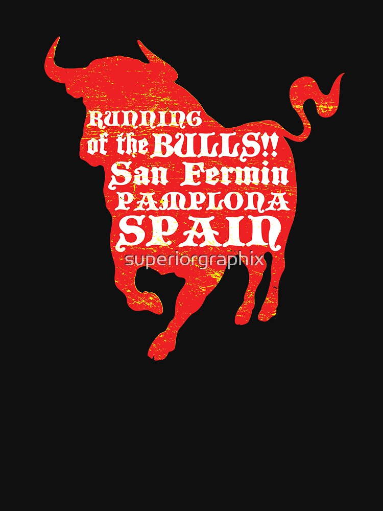 "Running of the Bulls" Tshirt by Redbubble