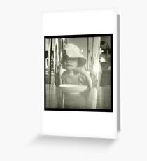 Baby through a pint of beer Greeting Card