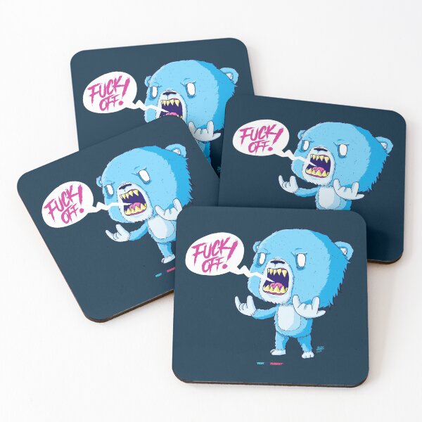 F**K OFF! by Fran Ferriz Posavasos (lote de 4)