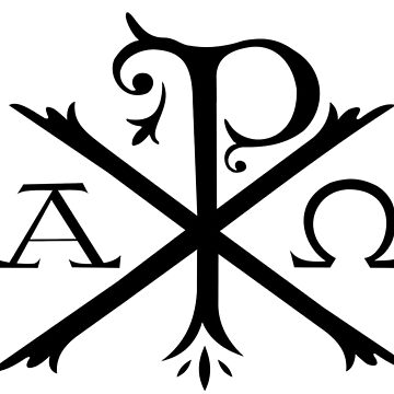 Chi Rho Christian Symbol Alpha and Omega