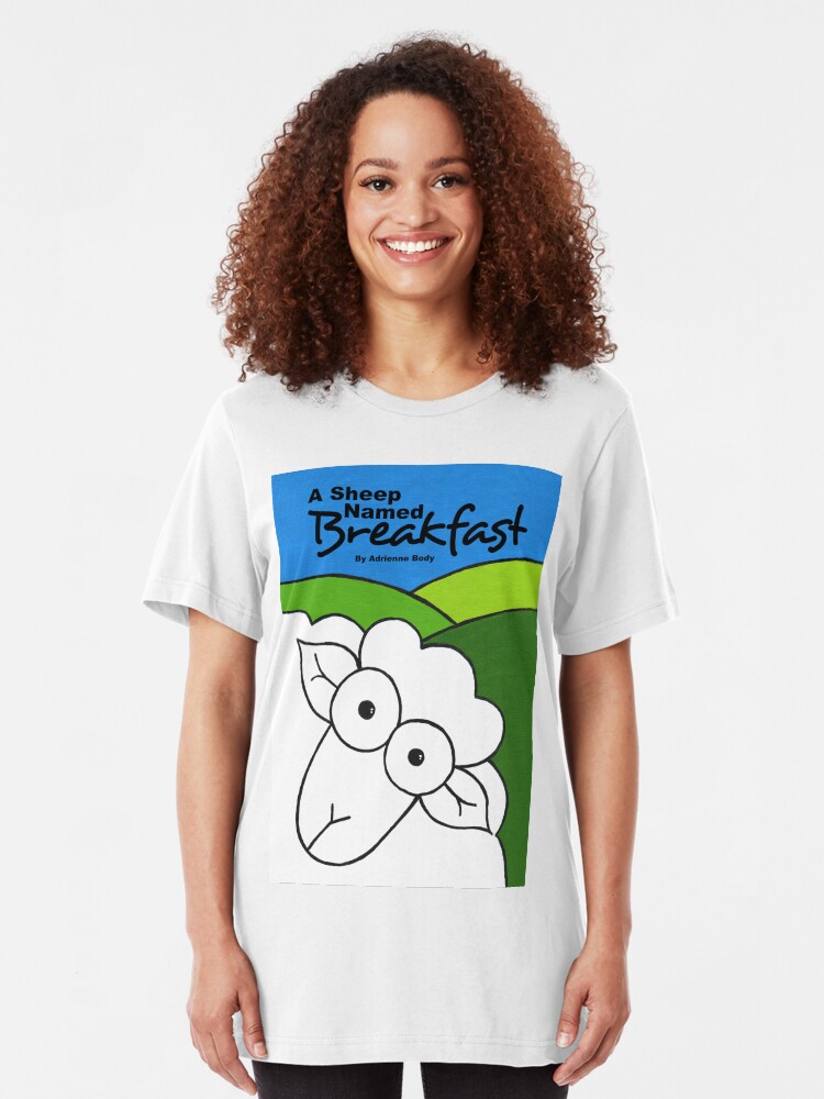 Alternate view of Cover Art - A Sheep Named Breakfast Slim Fit T-Shirt