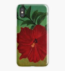 Red hibiscus iPhone Case