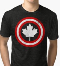 Captain Canada (White Leaf) Tri-blend T-Shirt