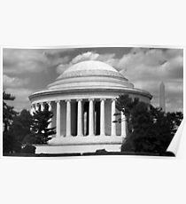 Jefferson Memorial 1678 BW Poster