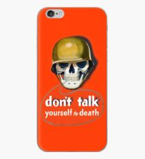Vinilo o funda para iPhone Cartel de propaganda de la Segunda Guerra Mundial ~ No te hable de la muerte ~ Guerra Mundial 2 ~ 0504