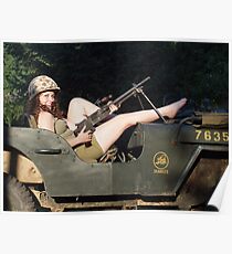 Jordan in a 1942 Ford GPW Poster