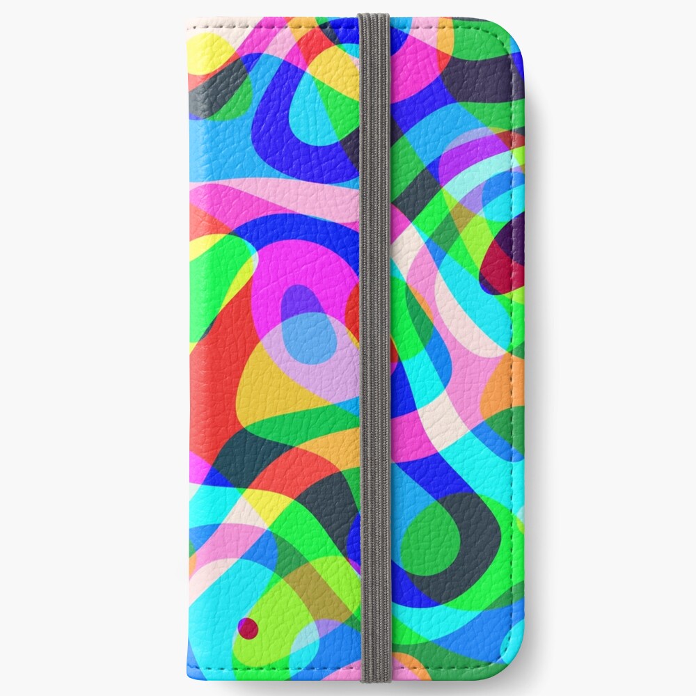 Multicolored stripes iPhone Wallet