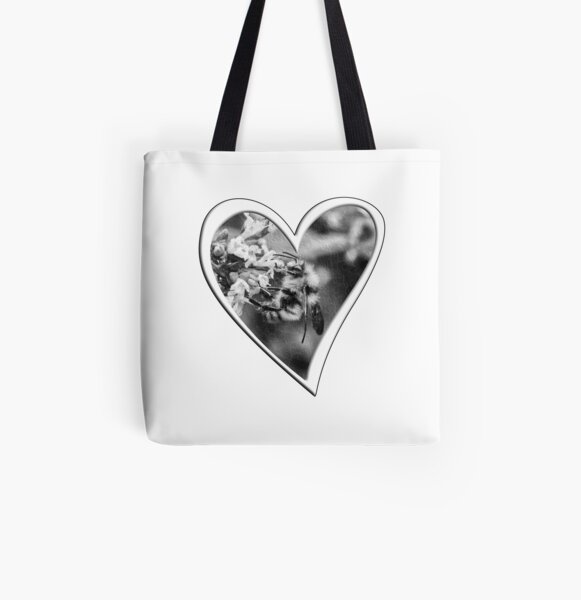 I Heart Bees All Over Print Tote Bag