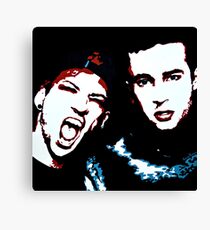 TJ + JD Painting - Black Background Canvas Print