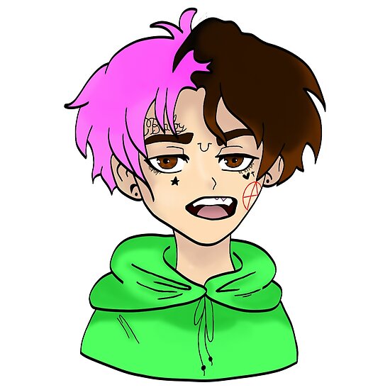 "Lil Peep Cartoon" Poster by ItsmeLevyM | Redbubble